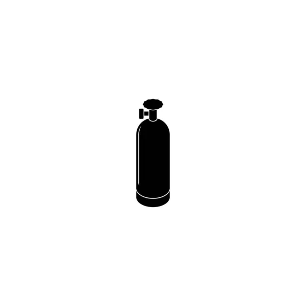 Sauerstoffflaschen Symbol Gasflaschen Tank Für Alle Inerten Und Gemischten Inertgase — Stockvektor
