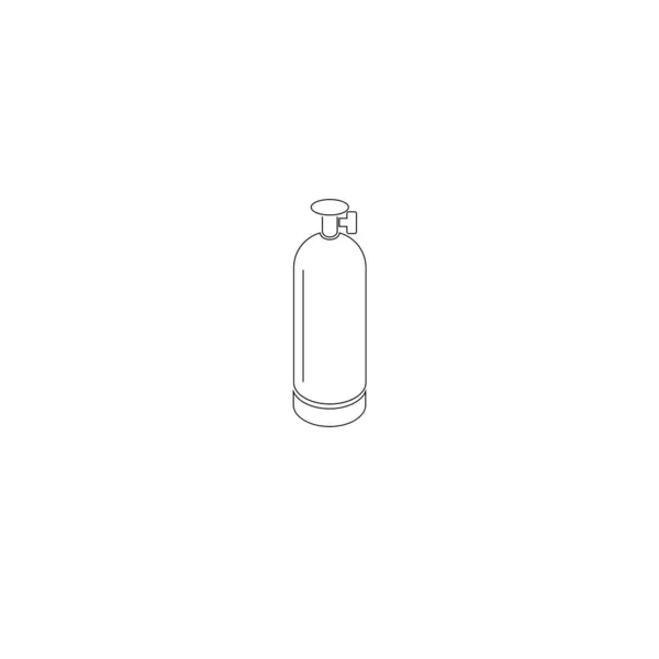 Иконка Кислородного Цилиндра Баллон Газового Цилиндра Инертных Смешанных Инертных Газов — стоковый вектор