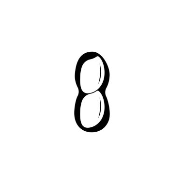 fıstık ikonu stok çizimi tasarımı