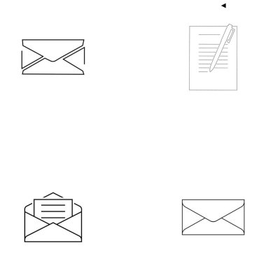zarf simgesi stok çizimi tasarımı