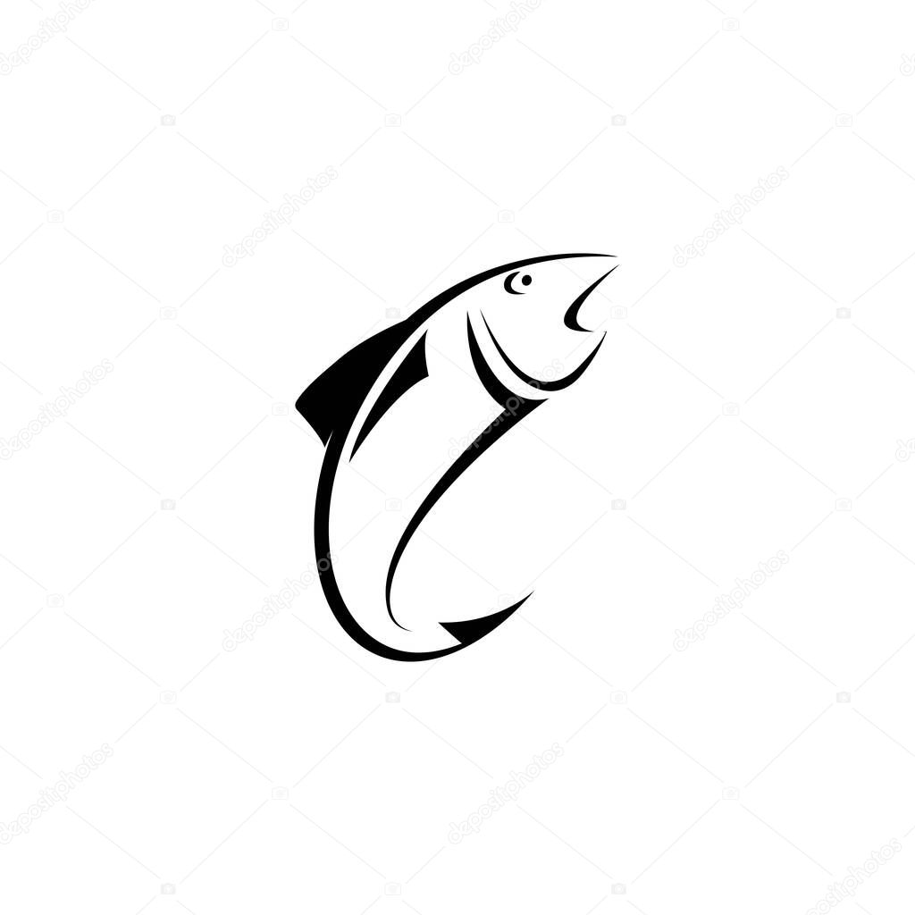 fishing logo stocl illustration design