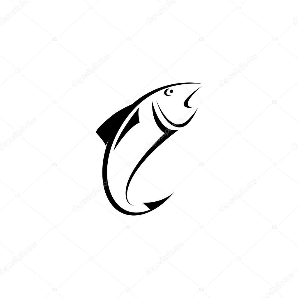 Fishing logo stocl illustration design