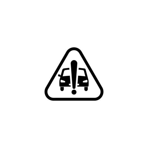 Vektor Car Warning Logo Illustrazione Design — Vettoriale Stock