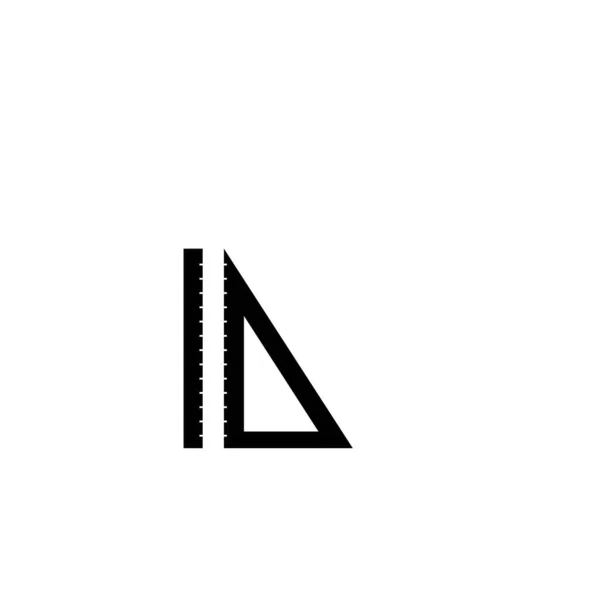 Projeto Ilustração Estoque Logotipo Régua — Vetor de Stock