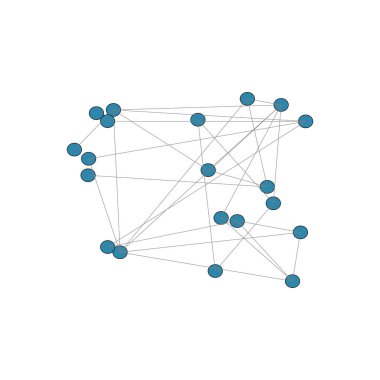 Complex network diagram featuring interconnected teal nodes and