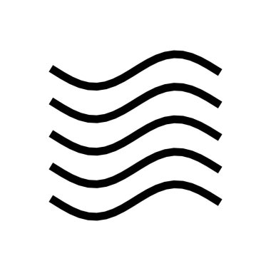 Five bold black wavy lines on a white background, creating a sim