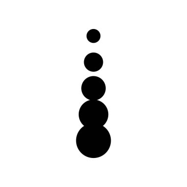 Ascending Black Circles: A Minimalist Composition on White Backg