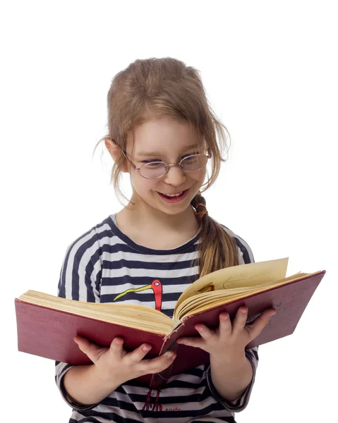 Kislány könyvvel — Stock Fotó