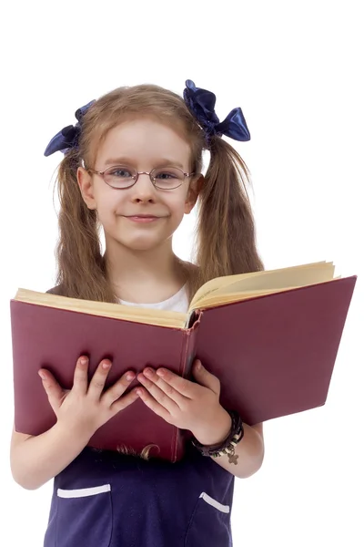 Little girl with book — Stock Photo, Image