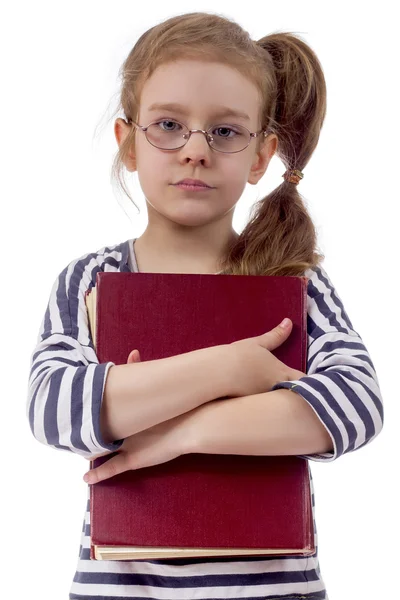 Menina com livro — Fotografia de Stock