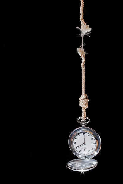 Pocket watch tid är slut — Stockfoto