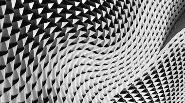 Soyut siyah-beyaz 3D model. arkaplan