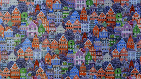 Background from colorful houses. background