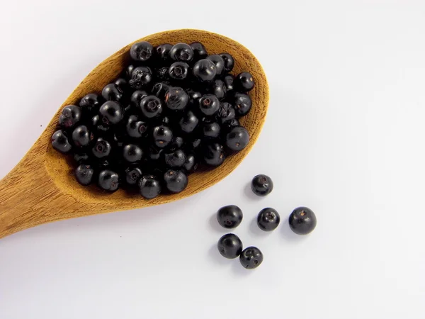 Jambolan Pflaume oder Java Pflaume auf Holzlöffel — Stockfoto