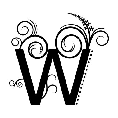 Alfabe harf W desen