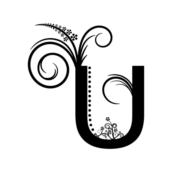 Alphabet lettre U motif — Image vectorielle