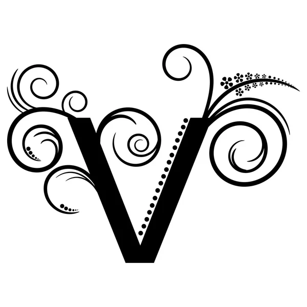 Alfabeto letra V patrón — Vector de stock