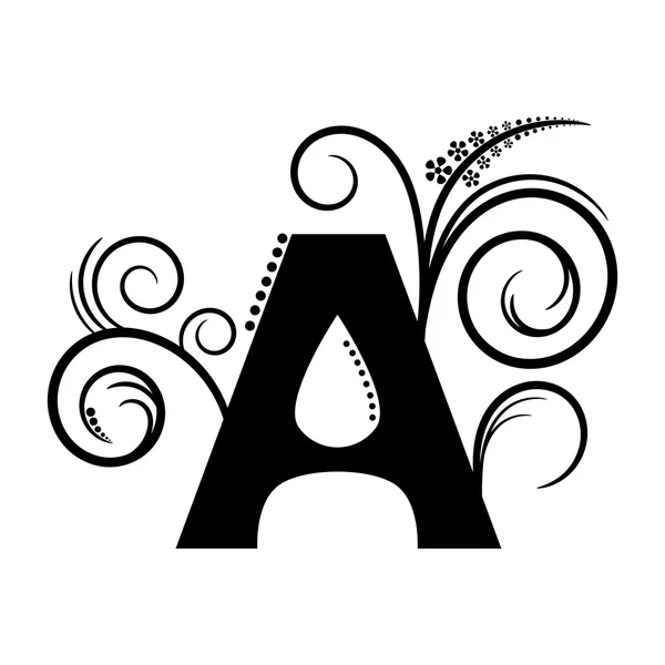 Lettre alphabet A motif — Image vectorielle
