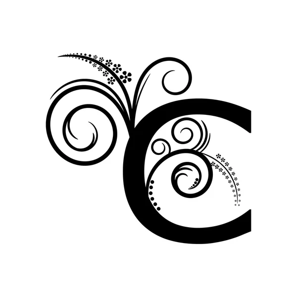 Alphabet lettre C motif — Image vectorielle