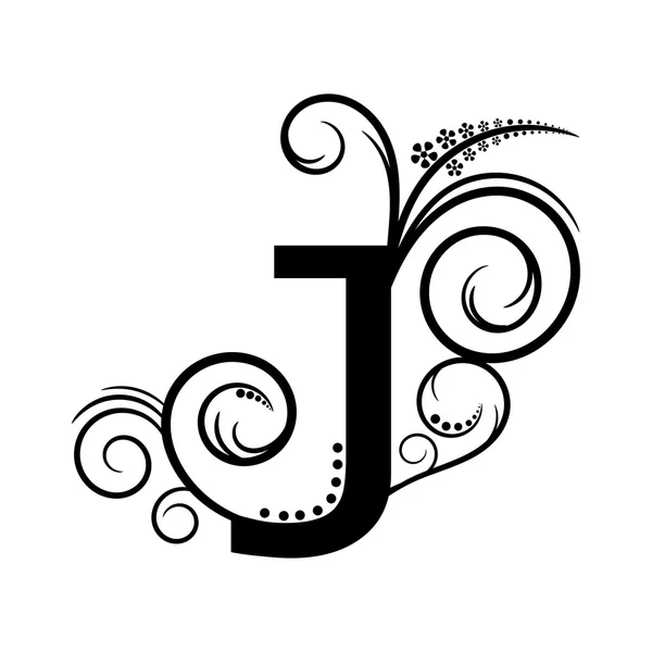Alphabet lettre J motif — Image vectorielle