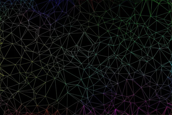 Siyah arka plan renkli çokgen filaman