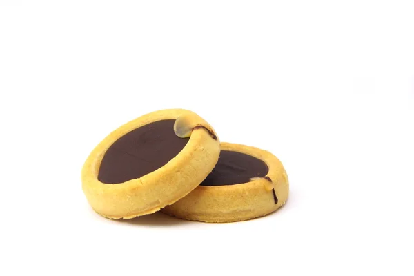 Chocolate cookie on white background — Stock Photo, Image