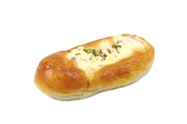 Yengeç ve mayonez ile tepesi ekmek