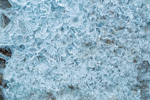 Hielo con burbujas de aire — Foto de Stock