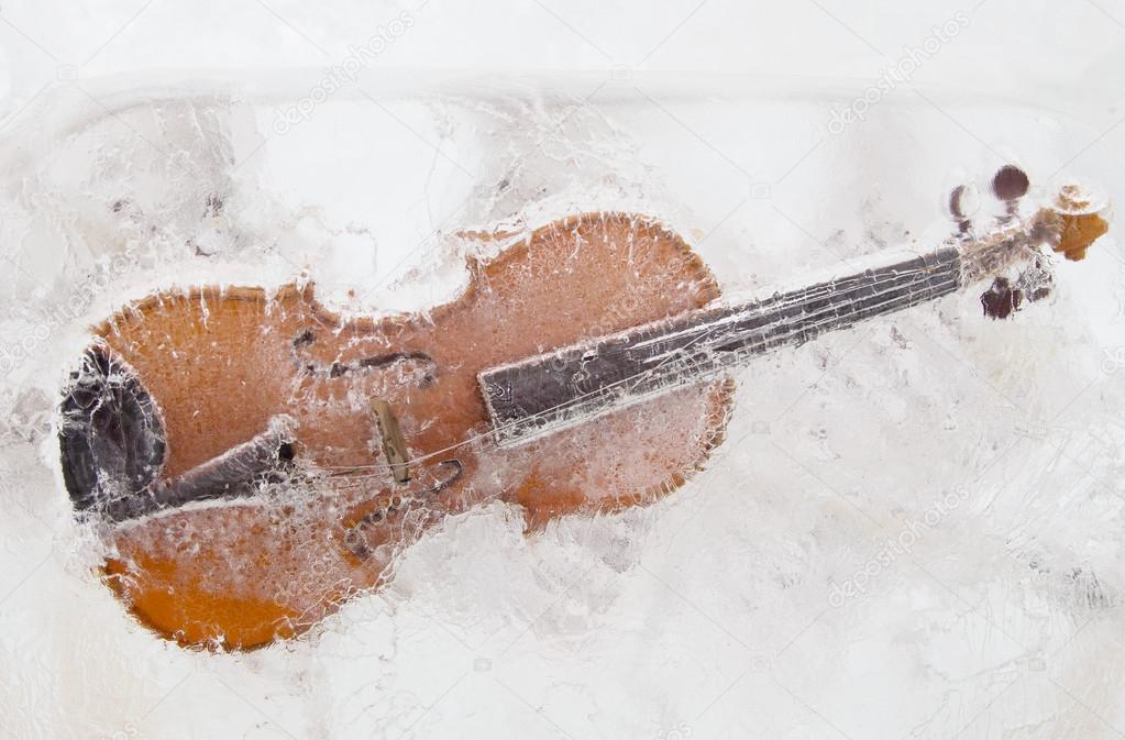 Violin into the ice.