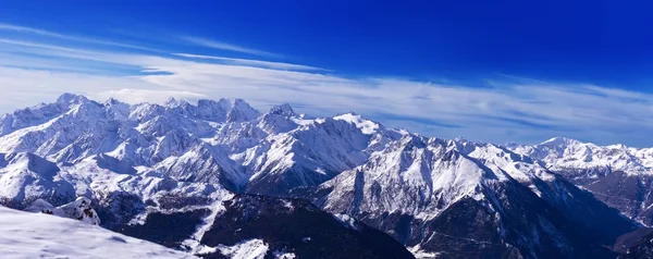 Uitzicht op de Mont Blanc van Verbier — Stockfoto