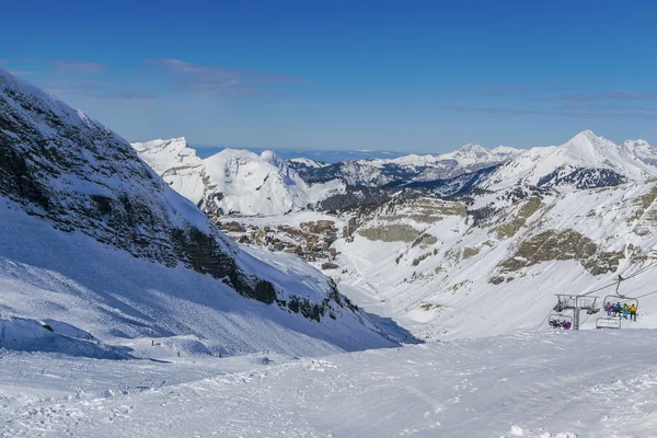 Avoriaz i jezioro Leman — Zdjęcie stockowe