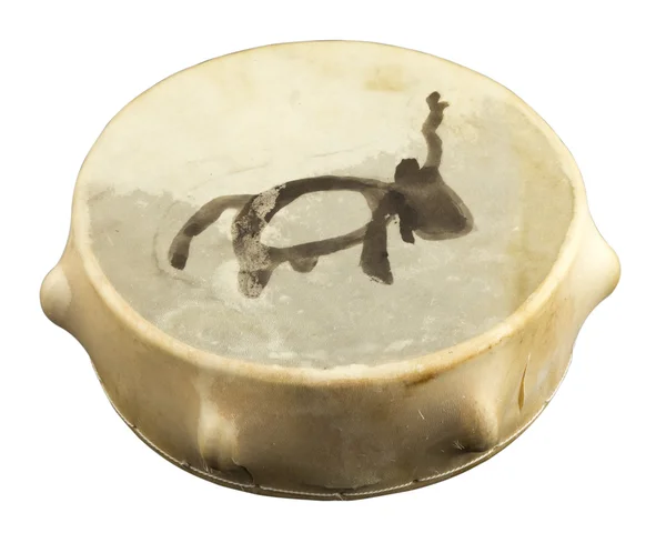Ethnic drum isolated on white — Stock Photo, Image