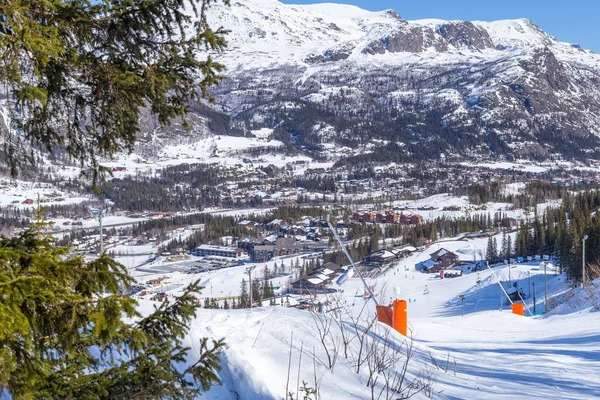 View from the ski slopes at Hemsedal. — Stock Photo, Image