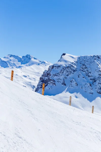 Horská krajina v Tignes — Stock fotografie