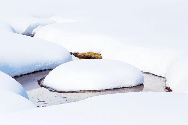 Snö och tinade patch — Stockfoto