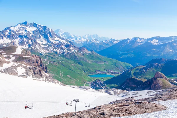 View from the Grande Motte glacier — Stock Photo, Image