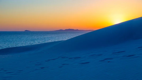 Solen försvann bakom dune. — Stockfoto