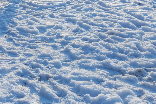 Fotspår i snön. — Stockfoto