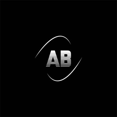 Siyah arkaplan üzerine bir B harfi yaratıcı logo tasarımı. ab monogram