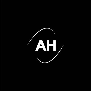 H harfi logosu, siyah arkaplan üzerine yaratıcı bir tasarım.