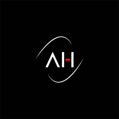 H harfi logosu, siyah arkaplan üzerine yaratıcı bir tasarım.