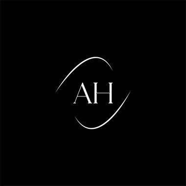 H harfi logosu, siyah arkaplan üzerine yaratıcı bir tasarım.