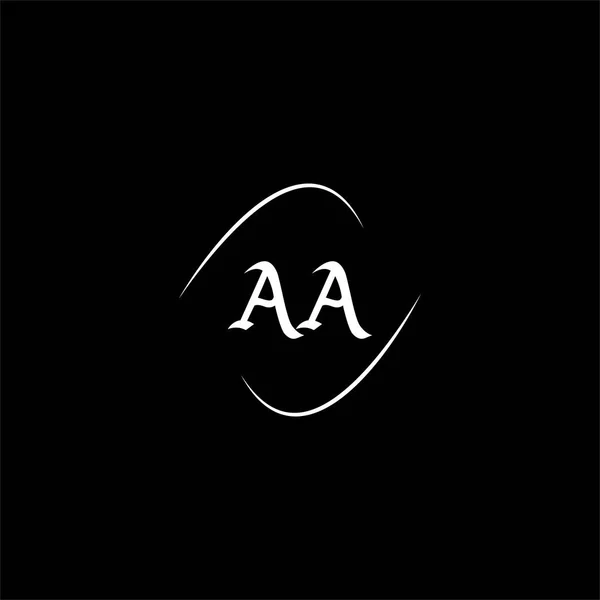 Carta Logotipo Design Criativo Fundo Cor Preta Monograma — Vetor de Stock