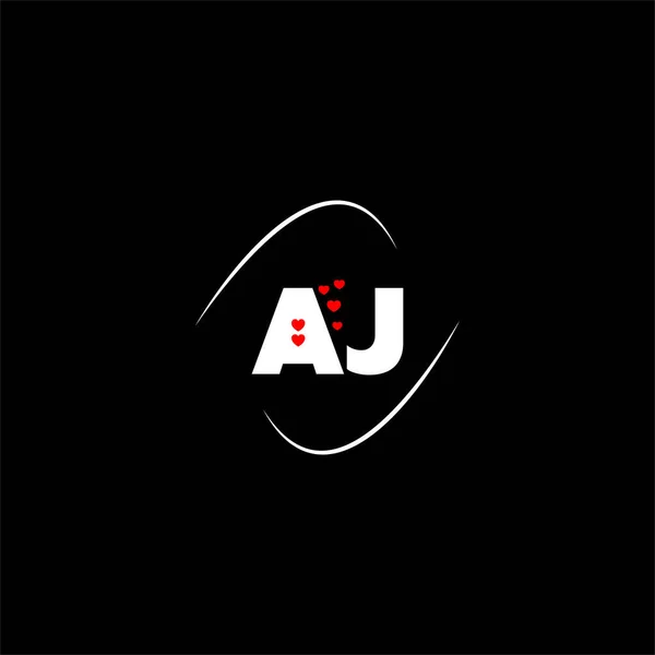 Siyah Arkaplan Üzerine Bir Harfli Yaratıcı Logo Monogramı — Stok Vektör