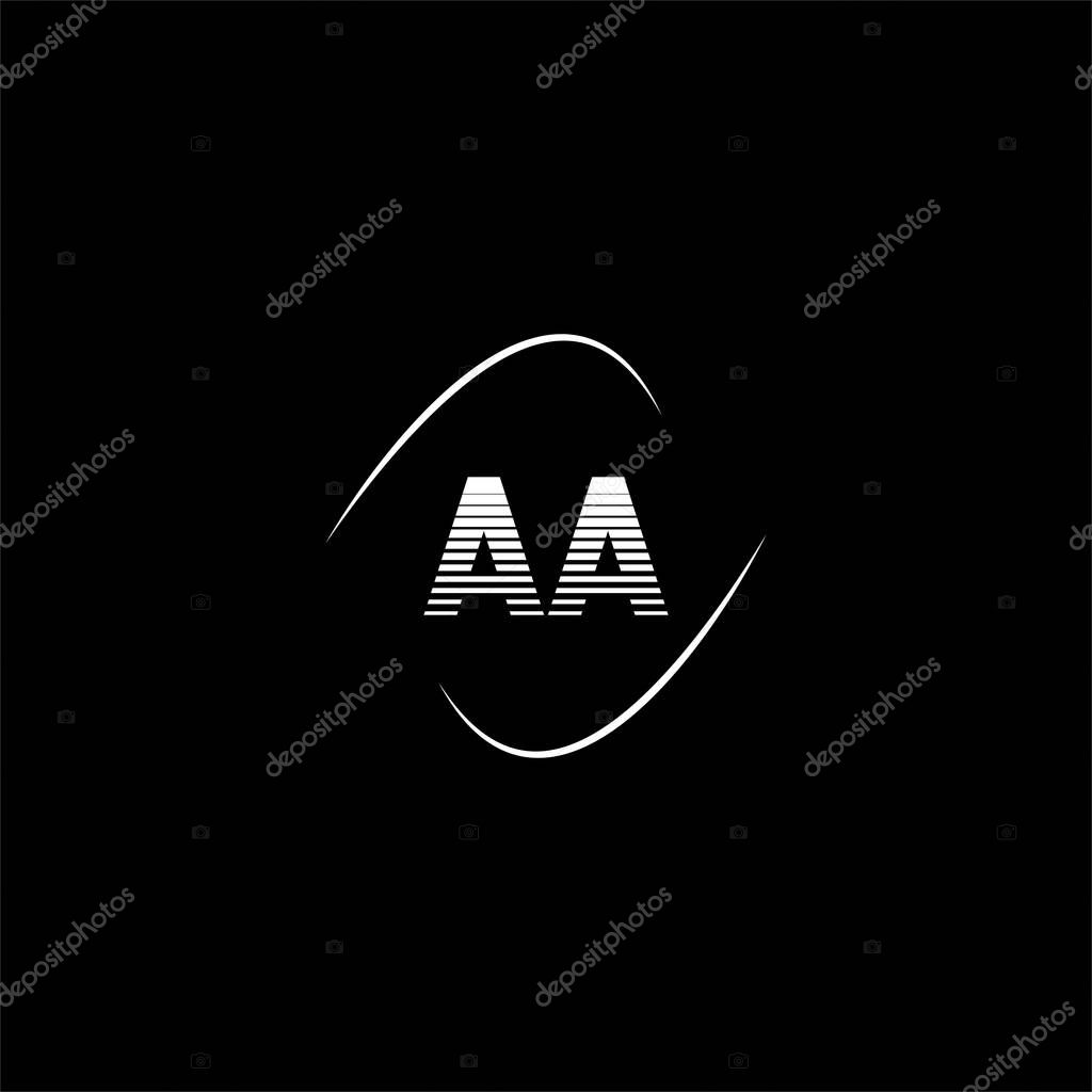 A A letter logo creative design on black color background.aa monogram