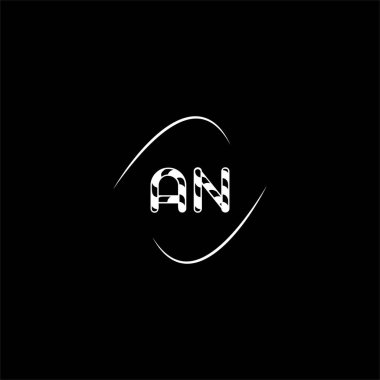 Siyah arkaplan üzerine bir N harfi yaratıcı logo tasarımı, bir monogram