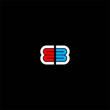 B harfi logosu siyah arkaplan üzerinde yaratıcı tasarım, bb monogram