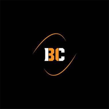B C harfi logosu siyah arkaplan üzerine yaratıcı tasarım, bc monogram