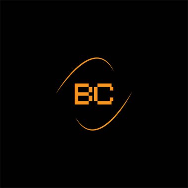 B C harfi logosu siyah arkaplan üzerine yaratıcı tasarım, bc monogram