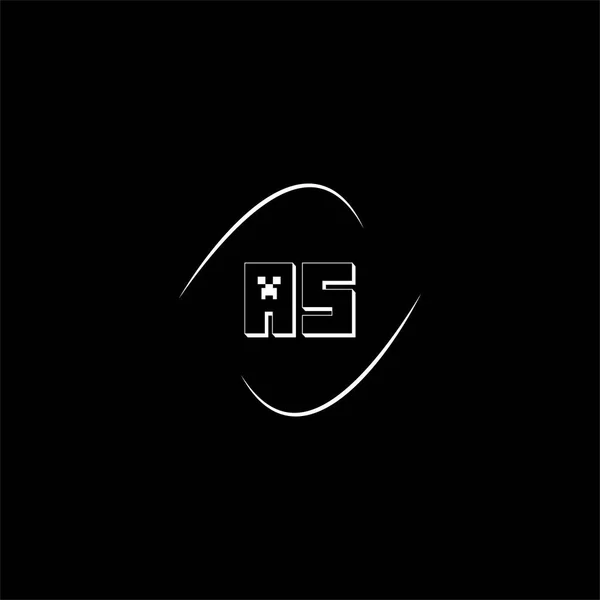 Diseño Creativo Del Logotipo Letra Sobre Fondo Color Negro Como — Vector de stock